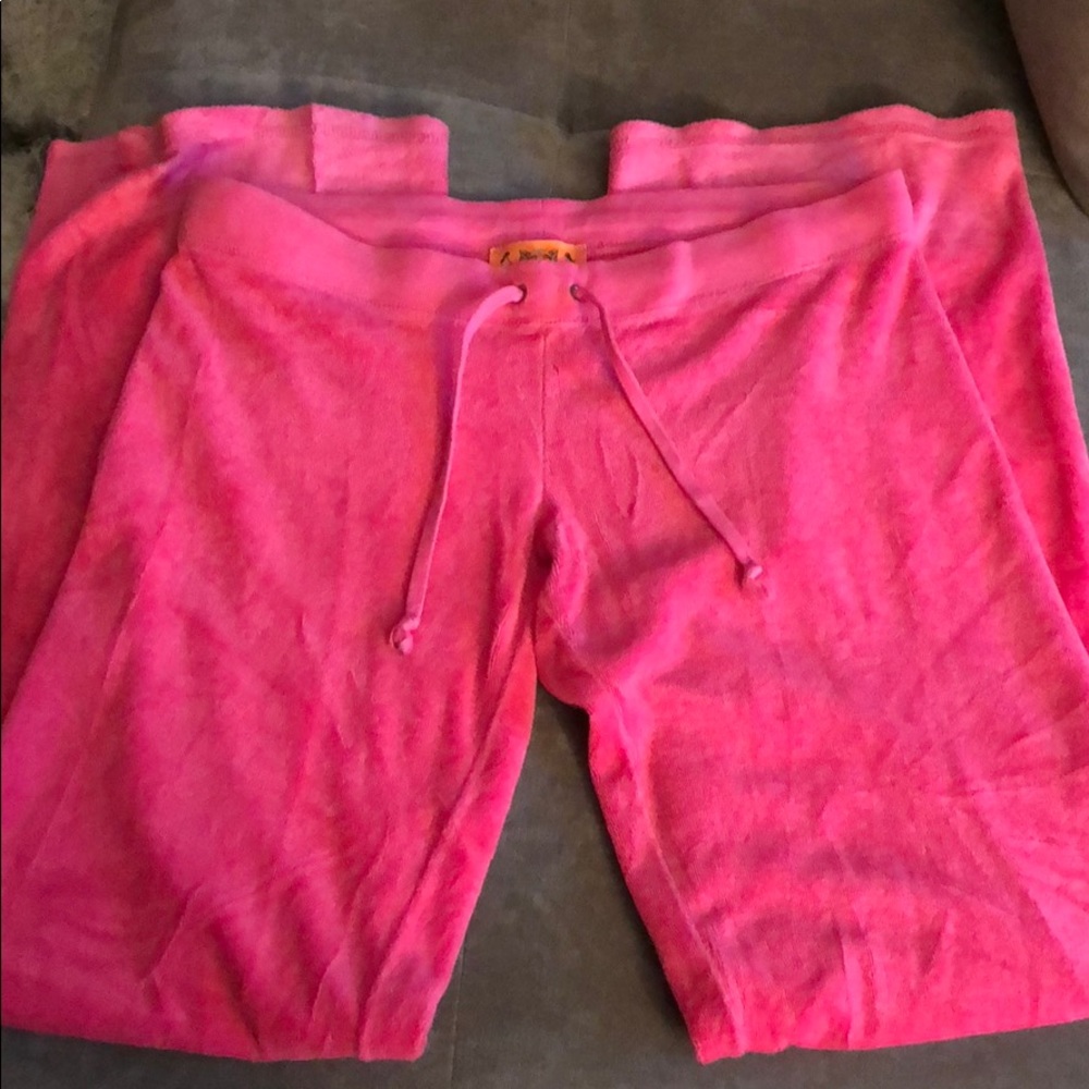 Hot pink Juicy terry sweatpants - size small
